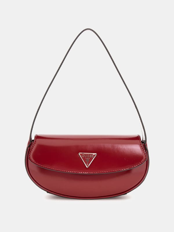 Kabelka GUESS Red Patent Leather Shoulder Bag Červená | HWNG9496780, 0