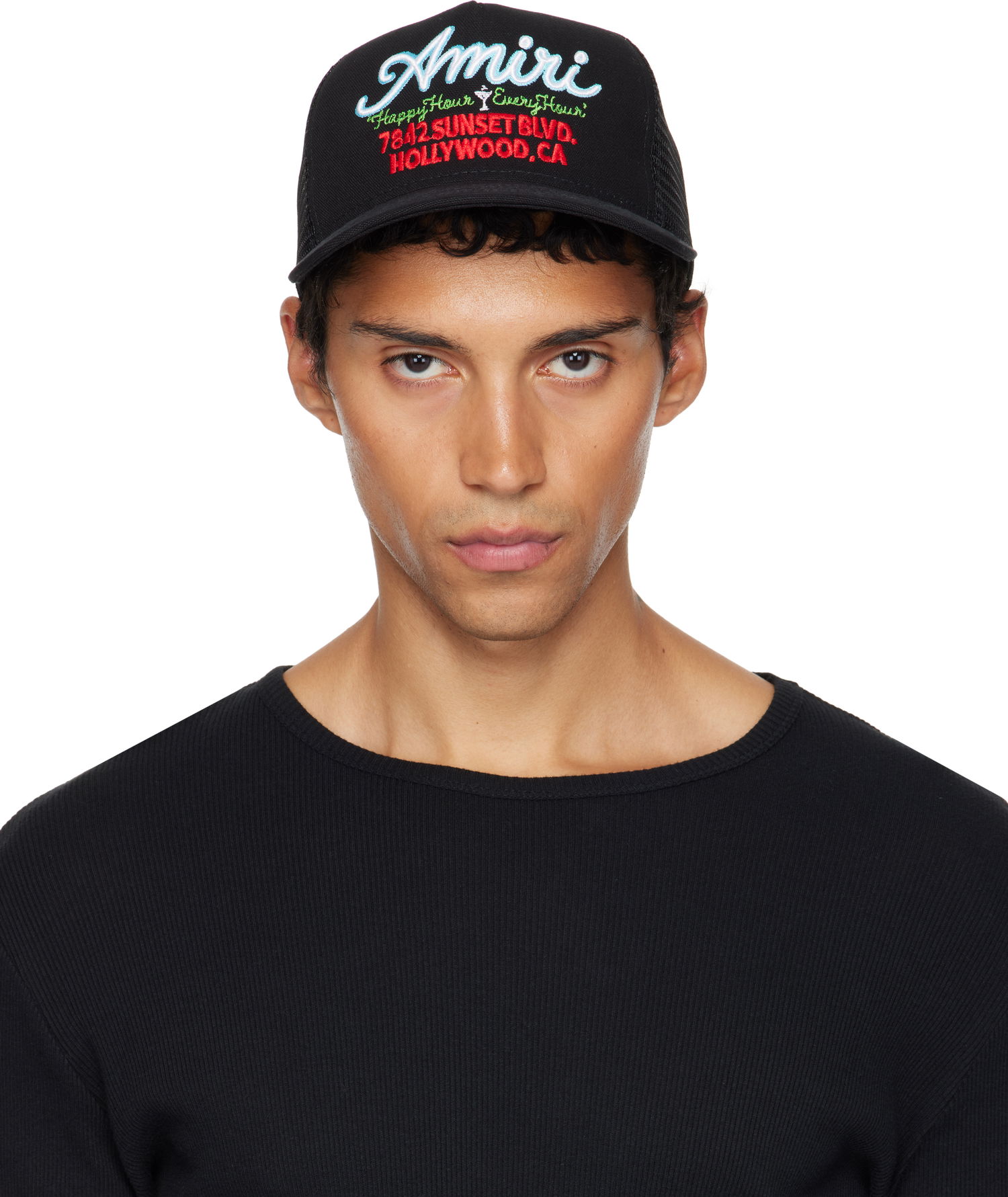 Šiltovka AMIRI AMIRI Neon Lights Trucker Cap Čierna | AMHATR1038, 0