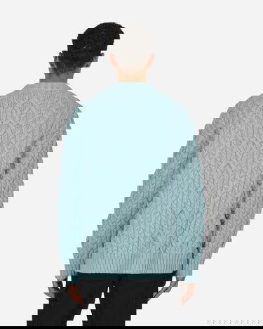 Košeľa Dries Van Noten Cable Knit Sweater Blue Tyrkysová | 222-021232-5707 505, 3