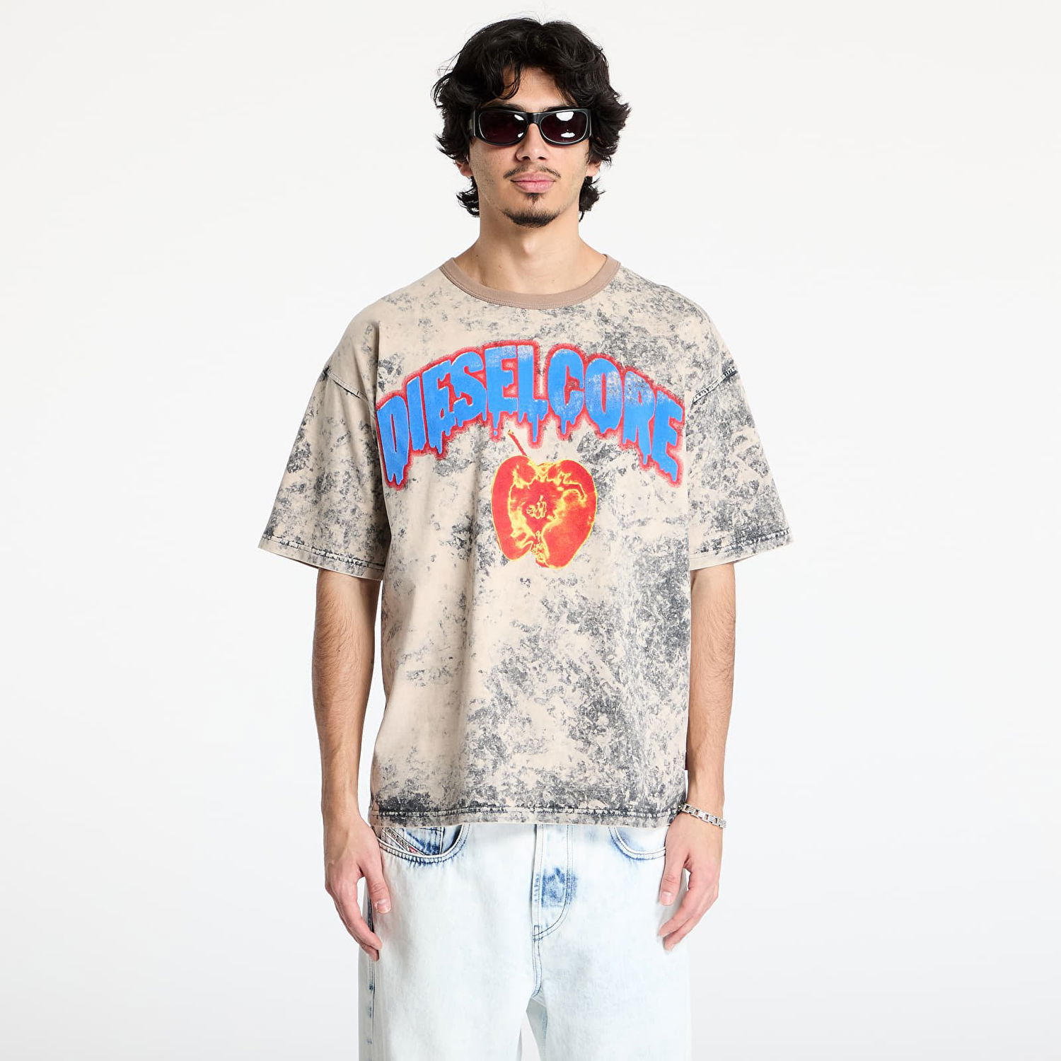 Tričko Diesel Diesel T-Boxt-R9 Graphic T-Shirt Béžová | A16164_0GIAR Grey, 0