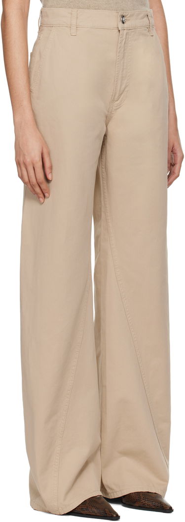 Nohavice Anine Bing ANINE BING Briley Wide Leg Trousers Béžová | A-03-1149-OMA10, 1