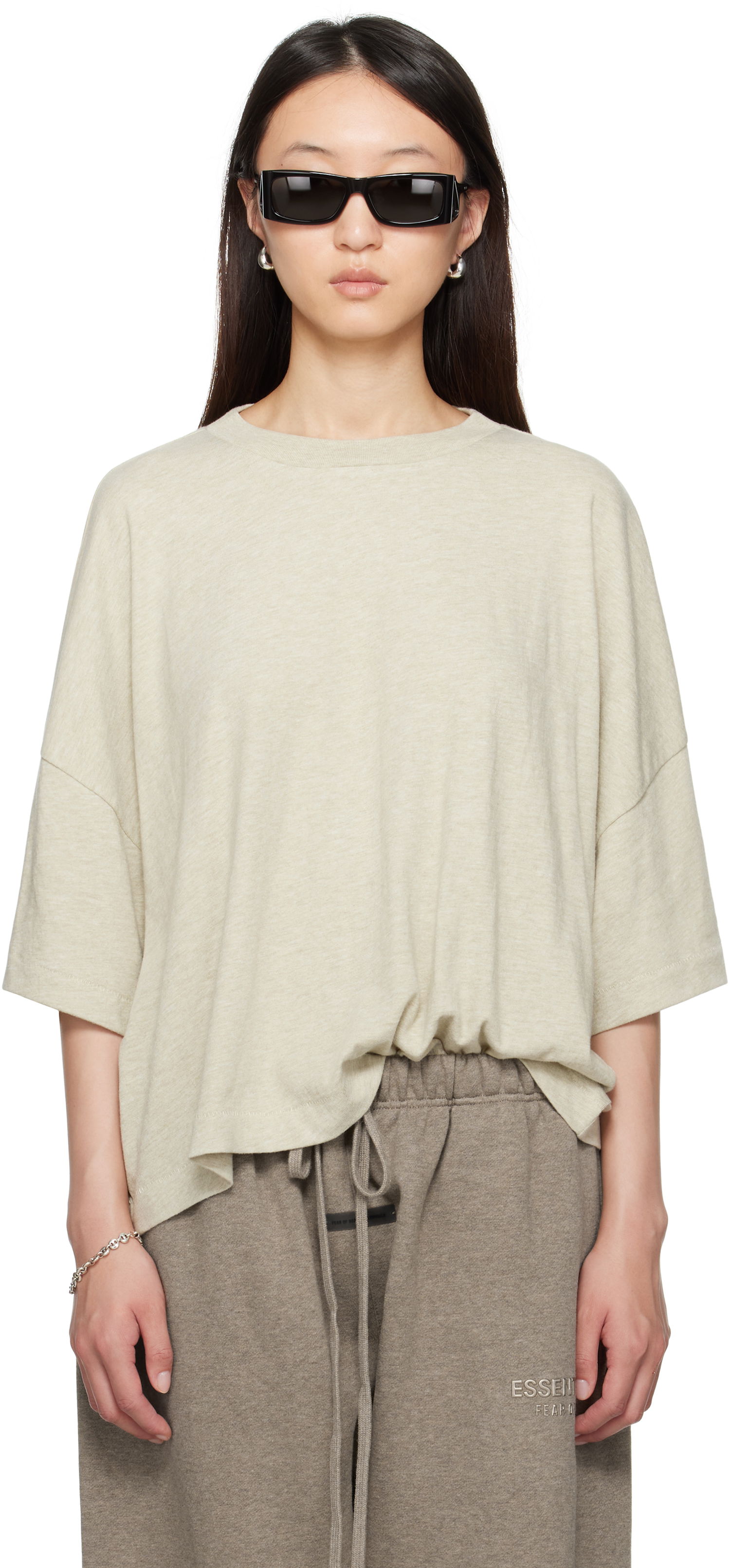 Tričko Fear of God Fear of God ESSENTIALS Boxy T-Shirt Béžová | 125SP255892FW, 0