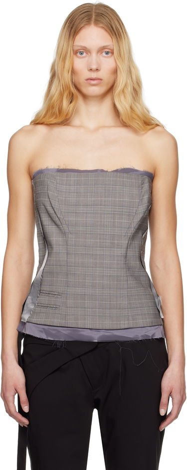 Crop Top Ottolinger Ottolinger Suit Corsage Top Šedá | 123-103023-02, 0