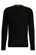 Regular-Fit Wool-Blend Embroidered Logo Sweater