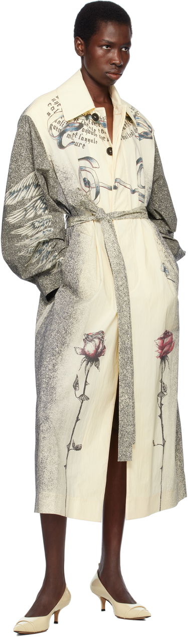 Trenčkot Jean Paul Gaultier Jean Paul Gaultier 'The Multi-Tattoo' Print Trench Coat Žltá | 25/34-U-MA035-C587-030030, 3