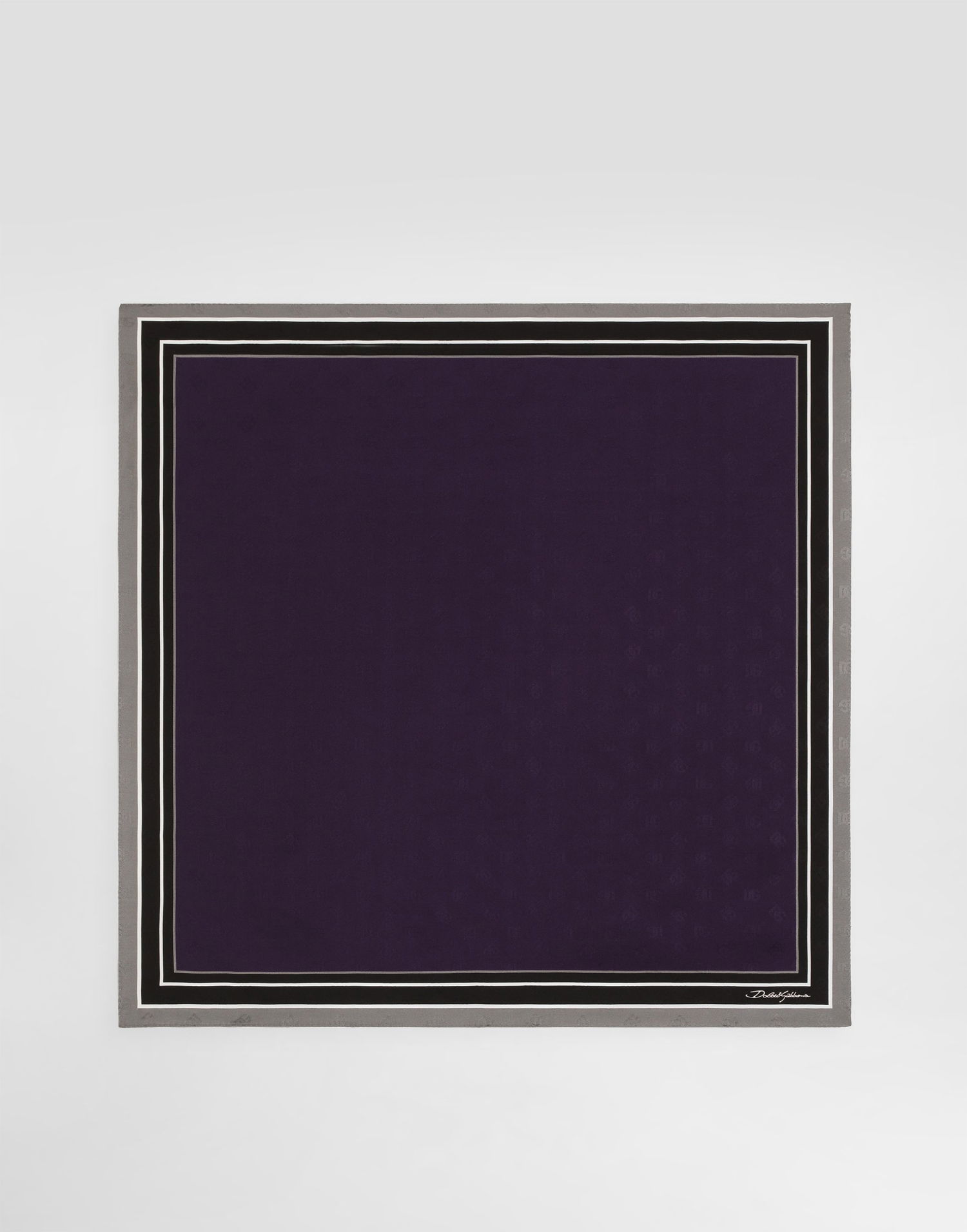 Šál Dolce & Gabbana Dolce & Gabbana Silk Jacquard Scarf 70x70 Fialová | GQ348EG0JSFS9001, 0