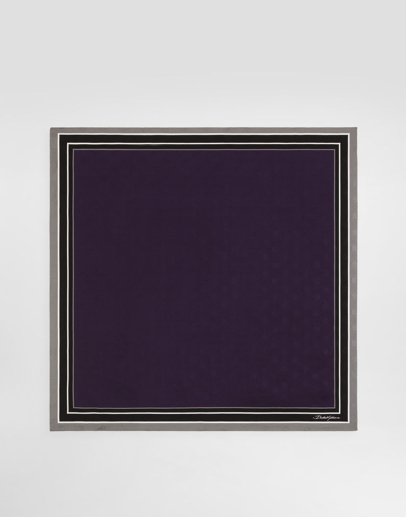 Šál Dolce & Gabbana Dolce & Gabbana Silk Jacquard Scarf 70x70 Fialová | GQ348EG0JSFS9001