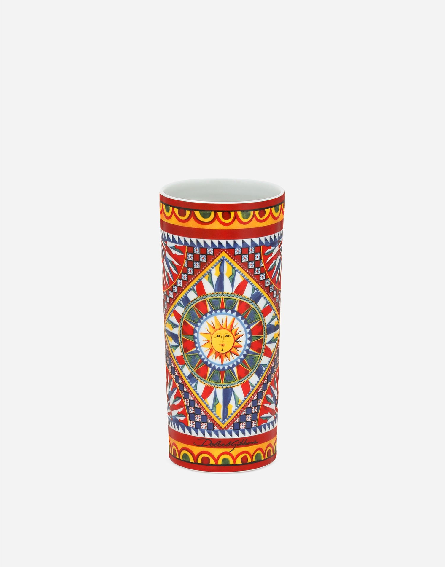 Home decor Dolce & Gabbana Dolce & Gabbana Cylindrical Porcelain Vase Onesize Rôznofarebný | TCC196TCAMVUC067, 1