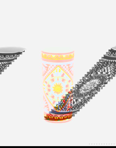 Home decor Dolce & Gabbana Dolce & Gabbana Cylindrical Porcelain Vase Onesize Rôznofarebný | TCC196TCAMVUC067, 1