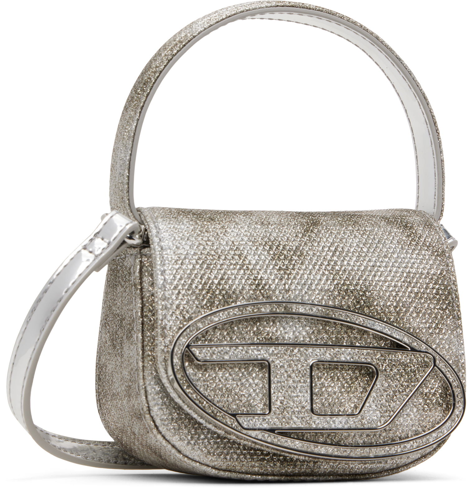 Kabelka Diesel Diesel 1DR XS Glitter Saddle Bag Metalická | X08709 P2197, 1