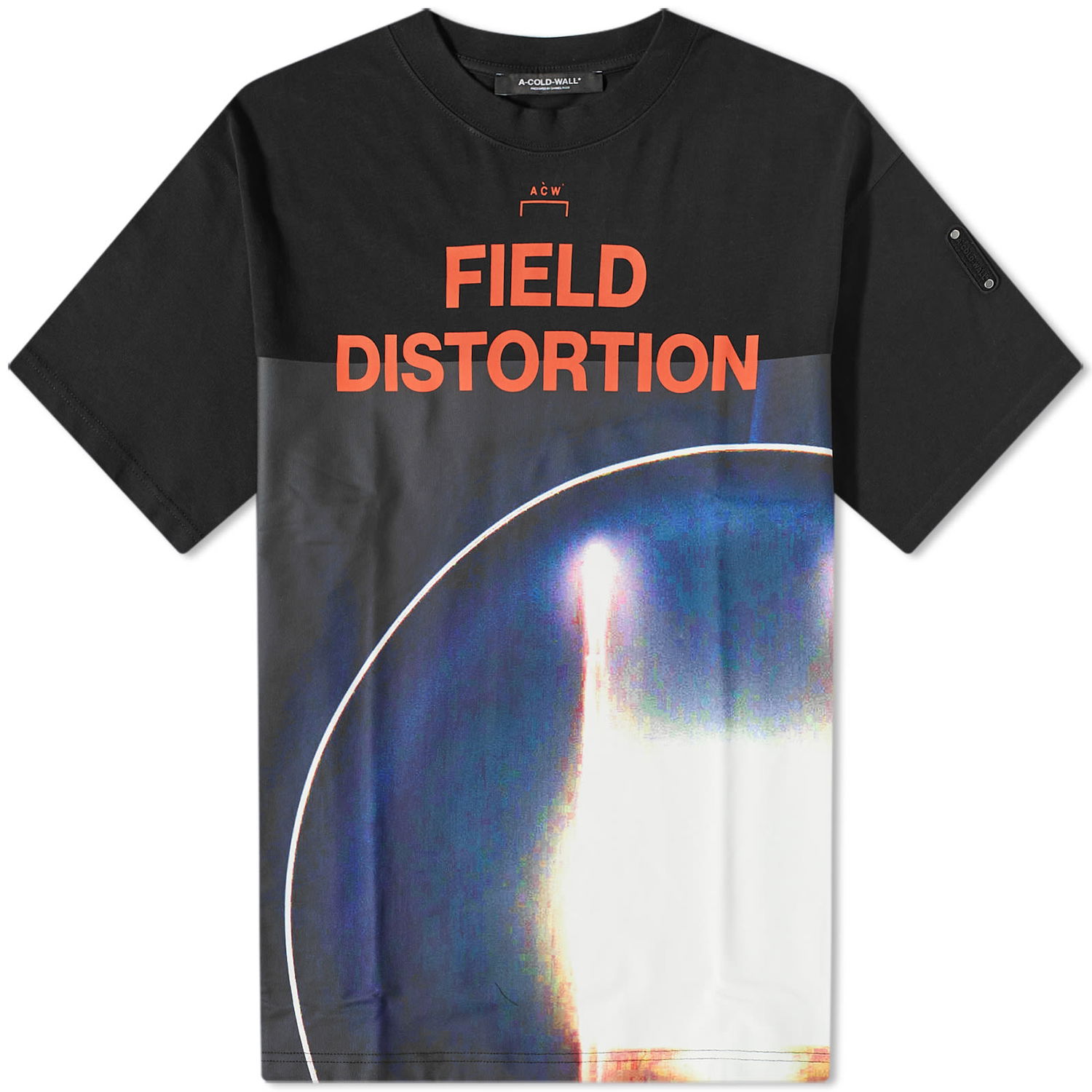 Tričko A-COLD-WALL* Field Distortion Tee Čierna | ACWMTS115-BK, 0