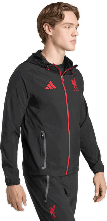Bunda adidas Originals Liverpool FC Tiro25 Competition Vis Tech Track Jacket Čierna | jz5556, 5