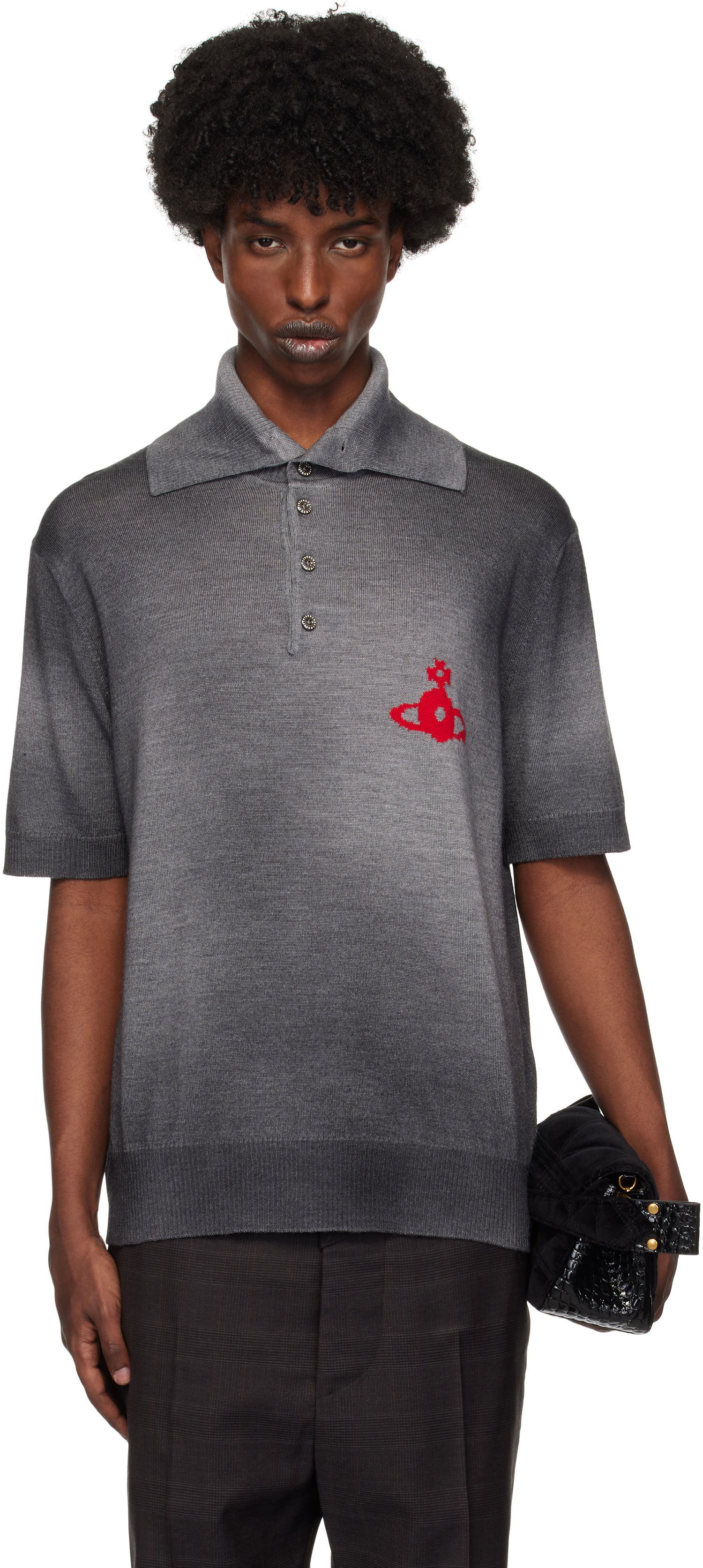 Polo tričko Vivienne Westwood Polo With Logo Print Šedá | 2701001U-Y002V-, 0
