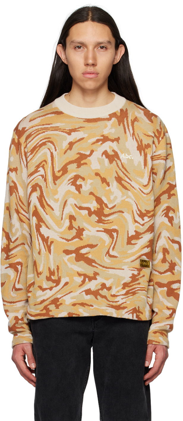 Warped Camo Print Sweatshirt