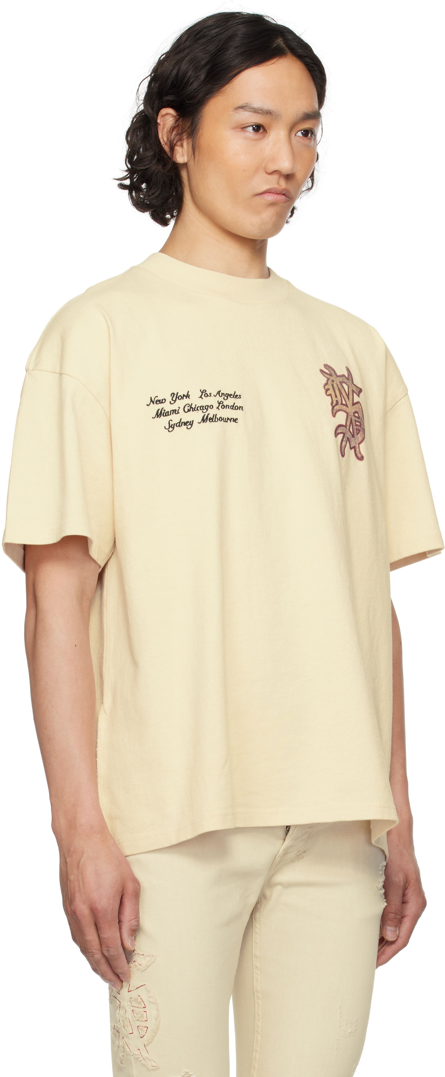 Tričko Ksubi Ksubi Playoff Ekcess Short Sleeve T-Shirt Béžová | MSP25TE037, 1