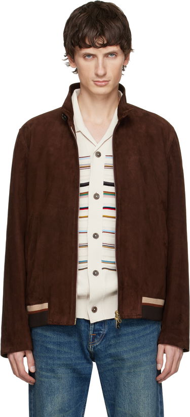 Bunda Paul Smith Paul Smith Funnel Neck Suede Jacket Hnedá | M1R-593Z-T00040-28A, 0