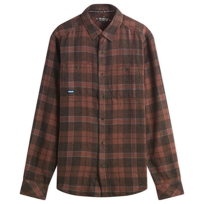 Košeľa KAVU Big Joe Flannel Shirt, Size Small Hnedá | 510-2707
