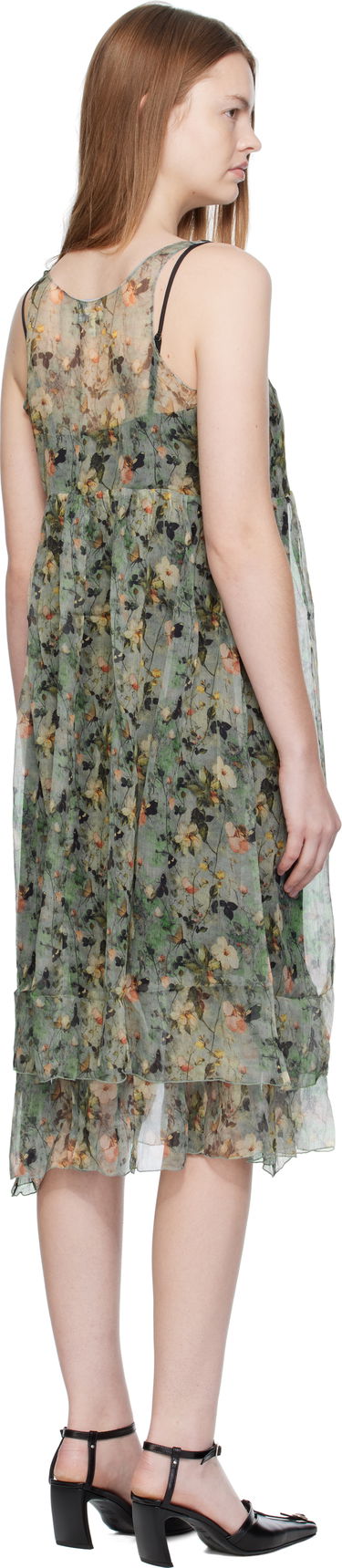 Šaty R13 R13 Gathered Tank Midi Dress Zelené | R13WR289-R588A, 2