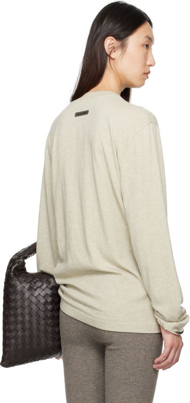 Tričko Fear of God Fear of God ESSENTIALS Classic Fit Long Sleeve T-Shirt Béžová | 125SP255882FW, 2