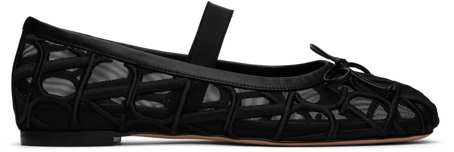 Starostlivosť o obuv Valentino Valentino Garavani Toile Iconographe Ballerina Flats Čierna | 4W2S0HE8LGW, 0
