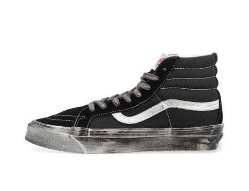 Skateboarding Vans Vault UA OG Sk8-Hi LX Stressed Black White Čierna | VN0A4BVBBA2