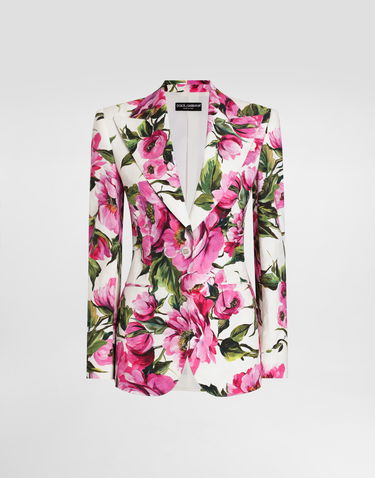 Bunda Dolce & Gabbana Dolce & Gabbana Turlington Peony Print Jacquard Jacket Rôznofarebný | F29UCTFSFN9HA5KR, 0