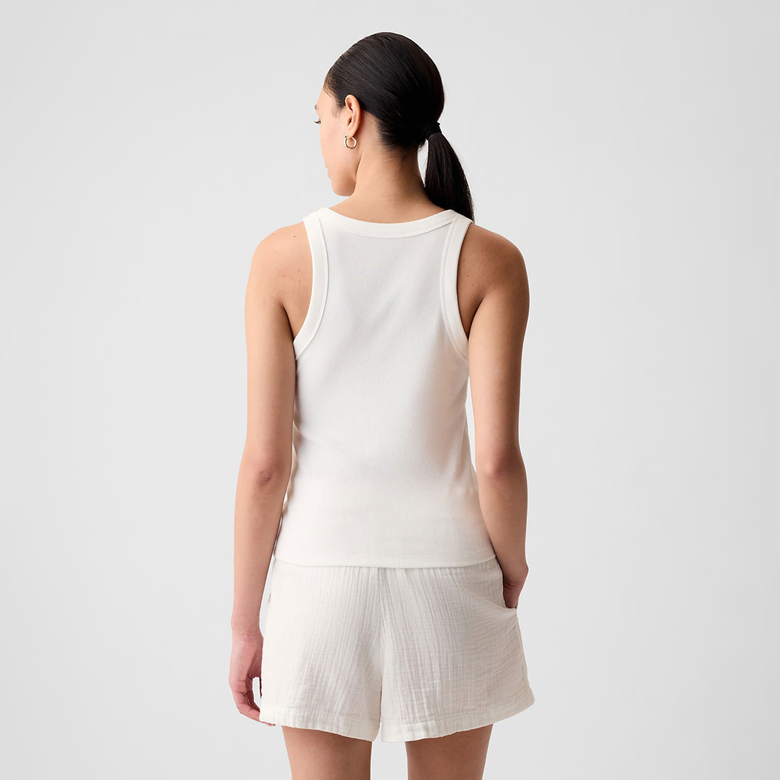 Modal Rib Halter New Off White