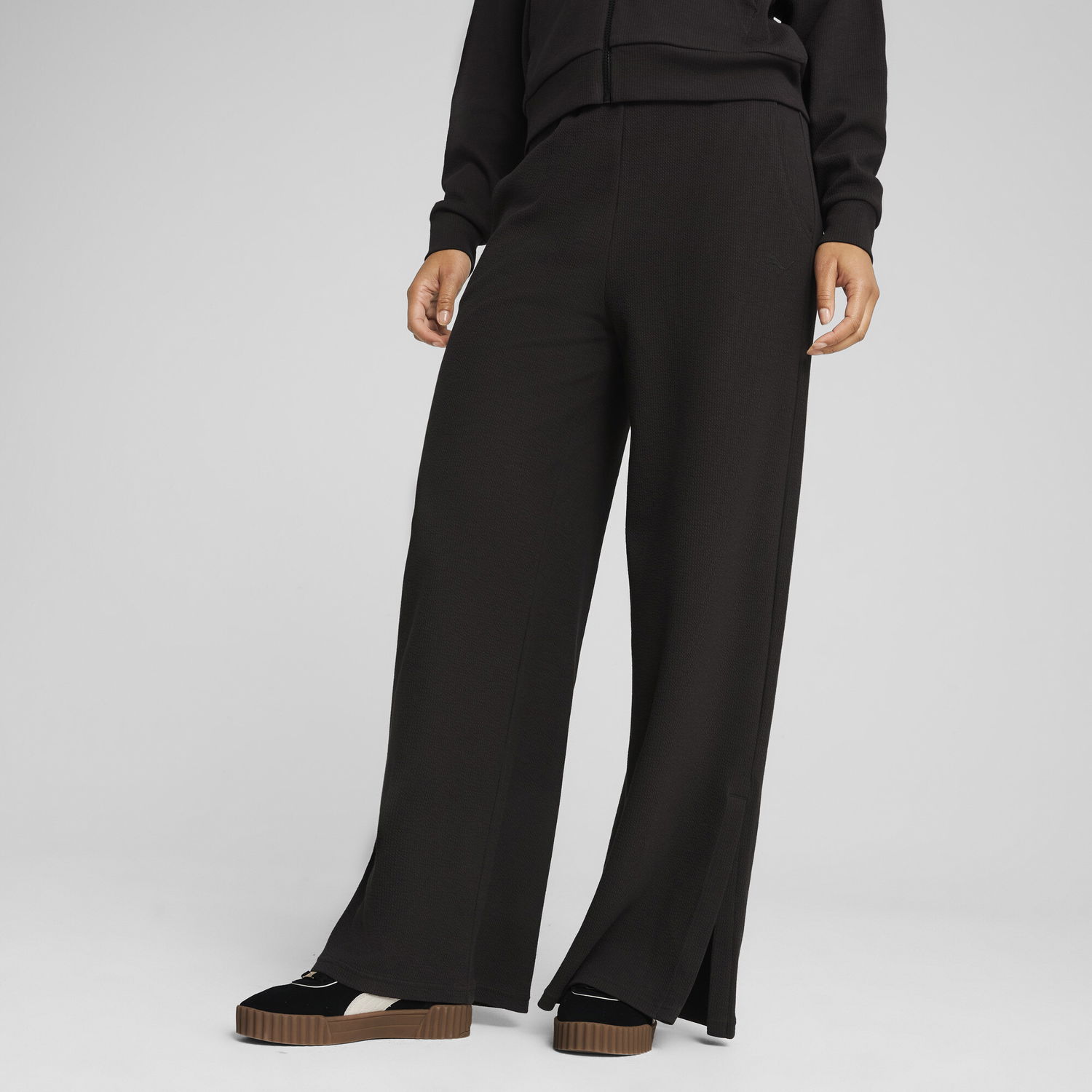 Nohavice Puma HER Comfort High-Waisted Straight-Leg Pants Čierna | 685061_01, 0