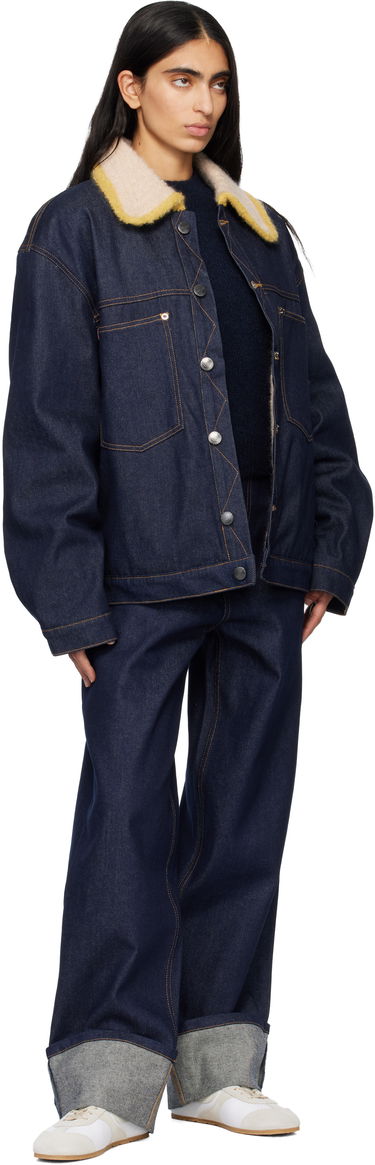 Bunda Charles Jeffrey Loverboy Charles Jeffrey LOVERBOY Knitted Collar Denim Jacket Modrá | 52010401, 3