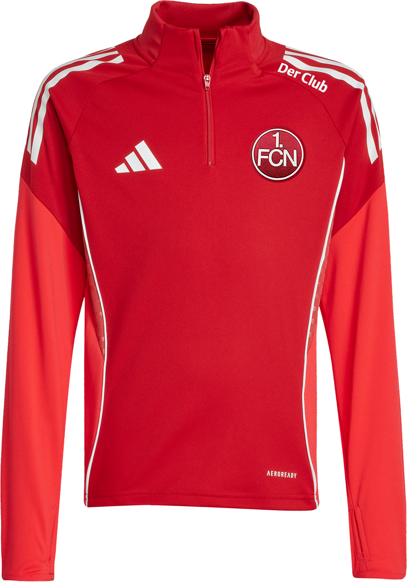 Mikina adidas Originals 1. FC Nürnberg Der Club AEROREADY Half-Zip Training Top Kids Červená | 6fcnji6501