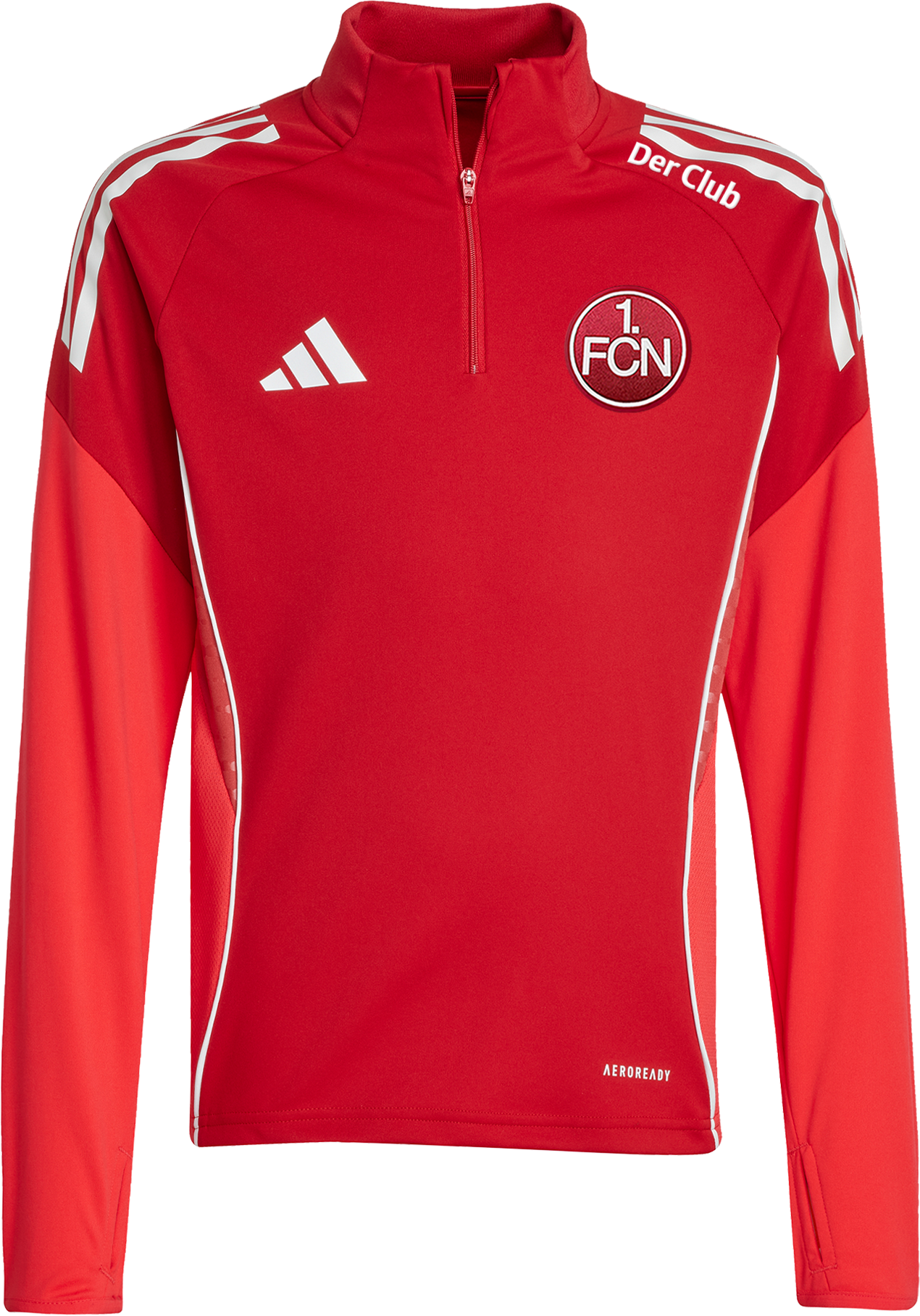 Mikina adidas Originals 1. FC Nürnberg Der Club AEROREADY Half-Zip Training Top Kids Červená | 6fcnji6501, 0