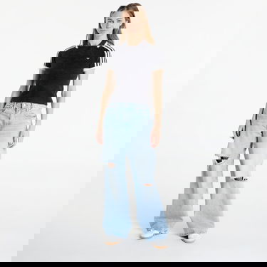 Polo tričko adidas Performance Cali Fuzzy Cropped Polo Knitted T-Shirt Čierna | KD2428, 3