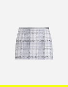 Check Lurex Tweed Miniskirt