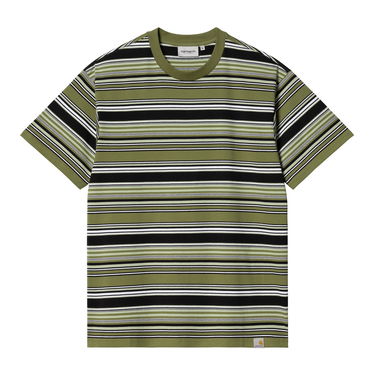 Tričko Carhartt WIP S/S Lafferty T-Shirt "Lafferty Stripe/Kiwi" Zelené | I031603_1IN_XX, 1