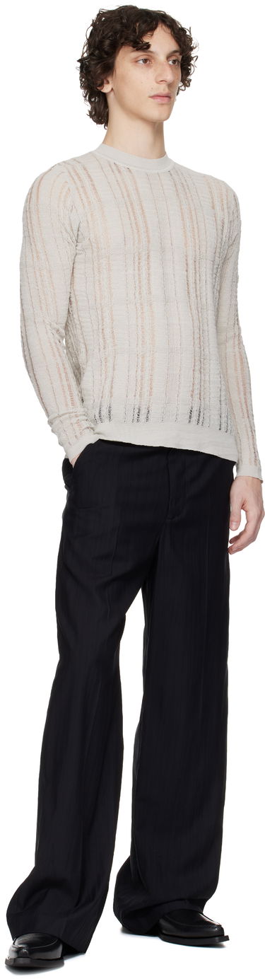Sveter OUR LEGACY OUR LEGACY Formal Distressed Sweater Šedá | M2253FL, 3