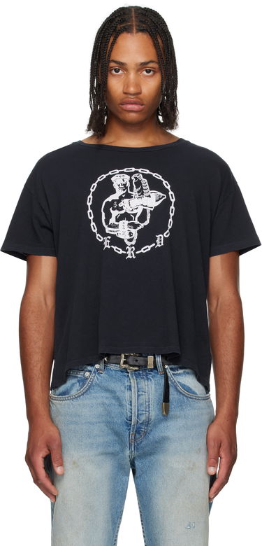 Crop Top Enfants Riches Déprimés Enfants Riches Déprimés Chain Graphic Cropped T-Shirt Čierna | 010-818, 0
