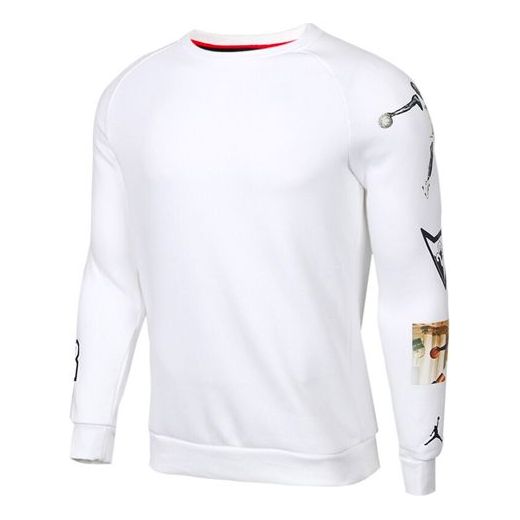 Sveter Jordan Jordan Athleisure Print Sweatshirt Biela | CD5872-100, 0