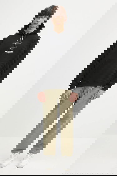 Mikina AAPE by A Bathing Ape Main Appliqué Hooded Sweatshirt Čierna | AAPSWMB357XXN, 5