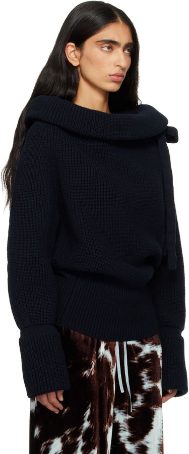 Sveter Dries Van Noten Dries Van Noten Drawstring Turtleneck Navy | 252-011234-2707, 1