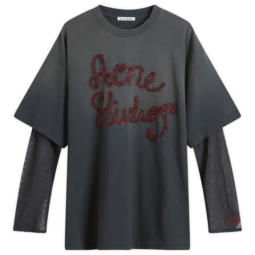 Tričko Acne Studios Edra Double Tinsel T-Shirt Šedá | AL0503-AA2