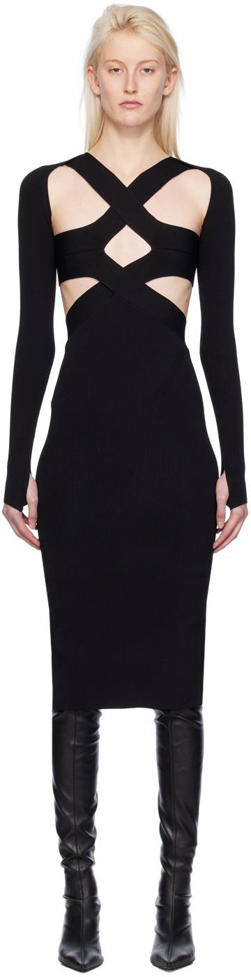 Šaty Dion Lee Harness Bra Midi Dress Čierna | A7782PS24, 0