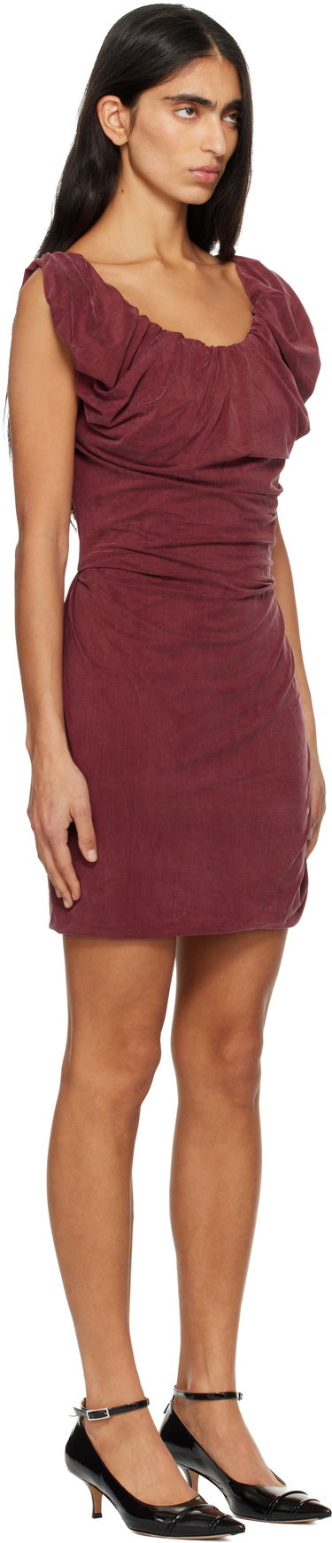 Šaty Vivienne Westwood Ginnie Amber Jersey Minidress Vínová | 1102001G-J008E-, 1