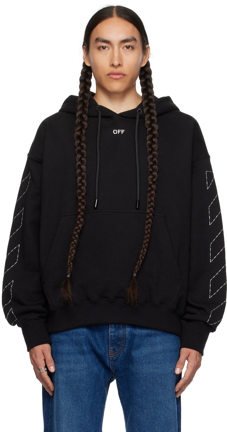 Black Stitch Hoodie