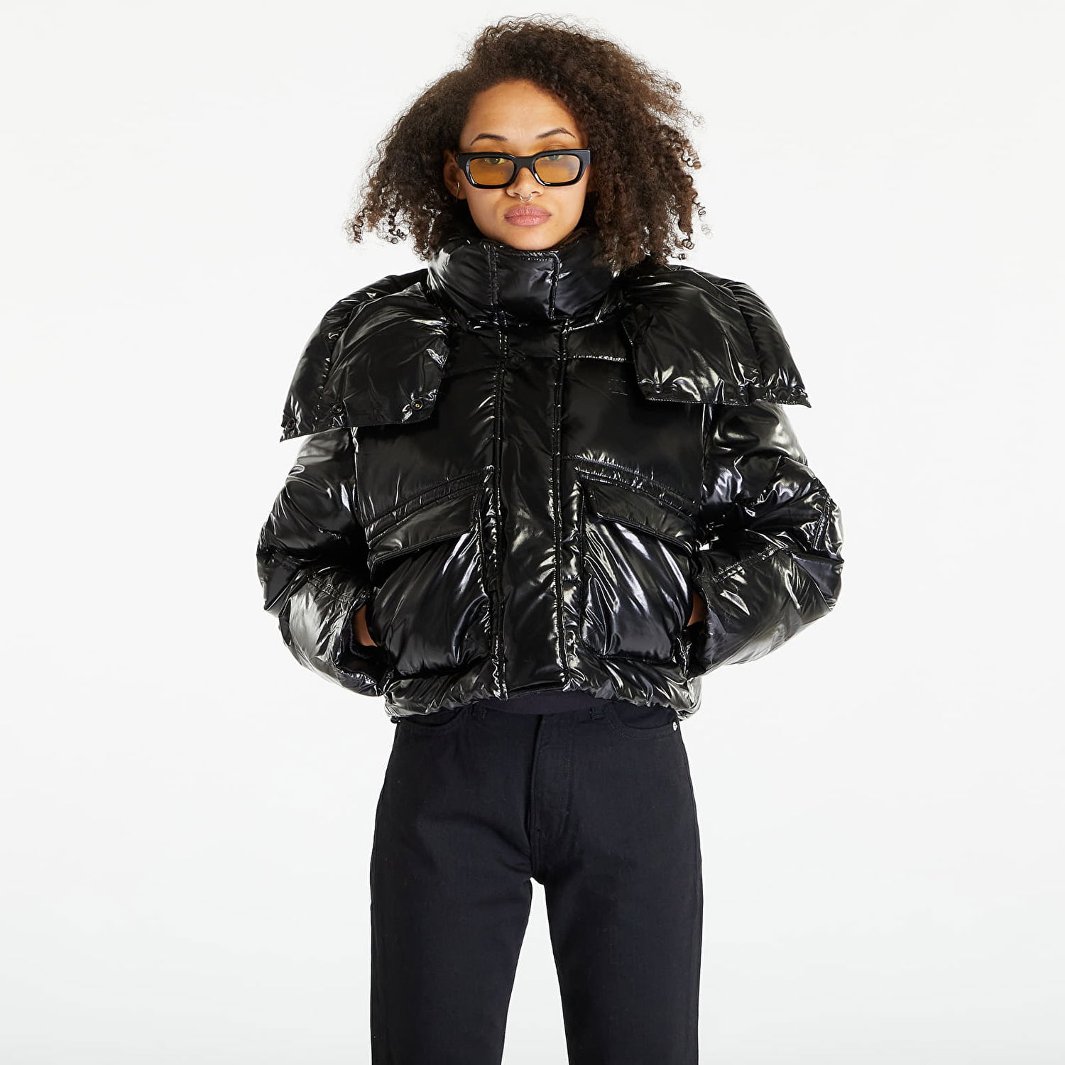 Prešívaná bunda CALVIN KLEIN High Shine Puffer Jacket Čierna | J20J221884 BEH, 0