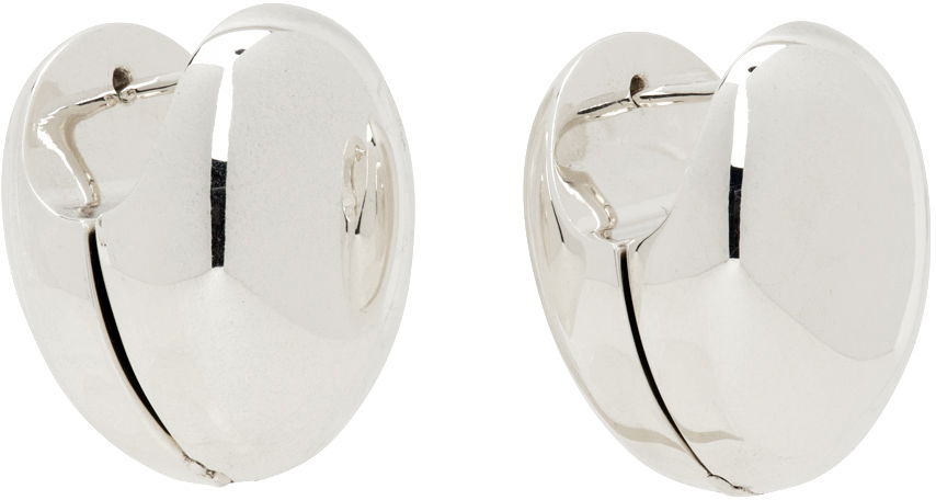 Náušnice Bottega Veneta Hoop Earrings Šedá | 754325 V5070, 1