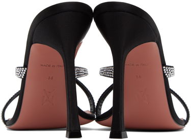 Doplnky Amina Muaddi Amina Muaddi Adriana Crystal Slipper Heeled Sandals Čierna | ADRIANA CRYSTAL SLIPPER SR SLIPP, 1