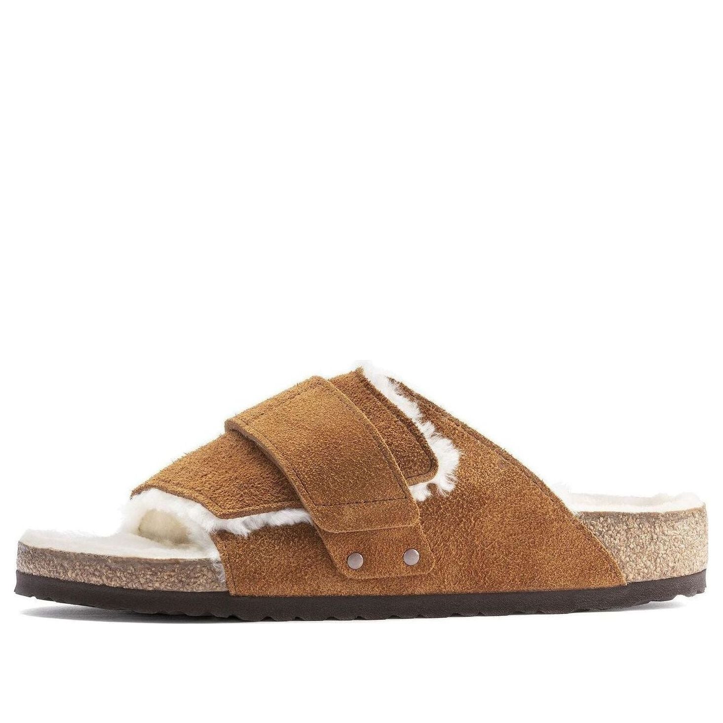 Tenisky a topánky Birkenstock Birkenstock Kyoto Shearling Suede Leather Sandals Hnedá | 1023202, 0