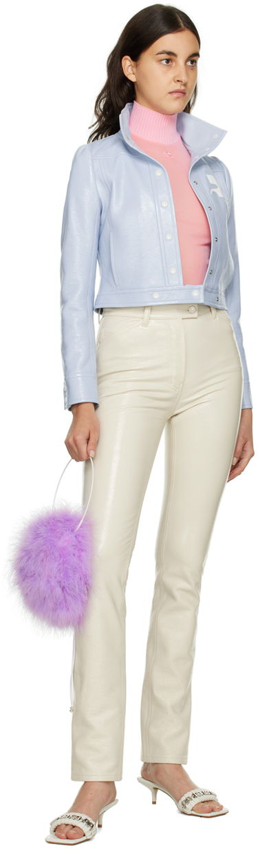 Nohavice Courrèges Courrèges Slim-Fit Trousers Biela | 322CPA071VY0003, 3