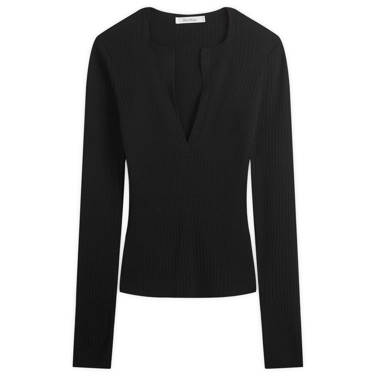 Sveter Max Mara Knitted V Neck Top Čierna | 2421366111600-009, 0