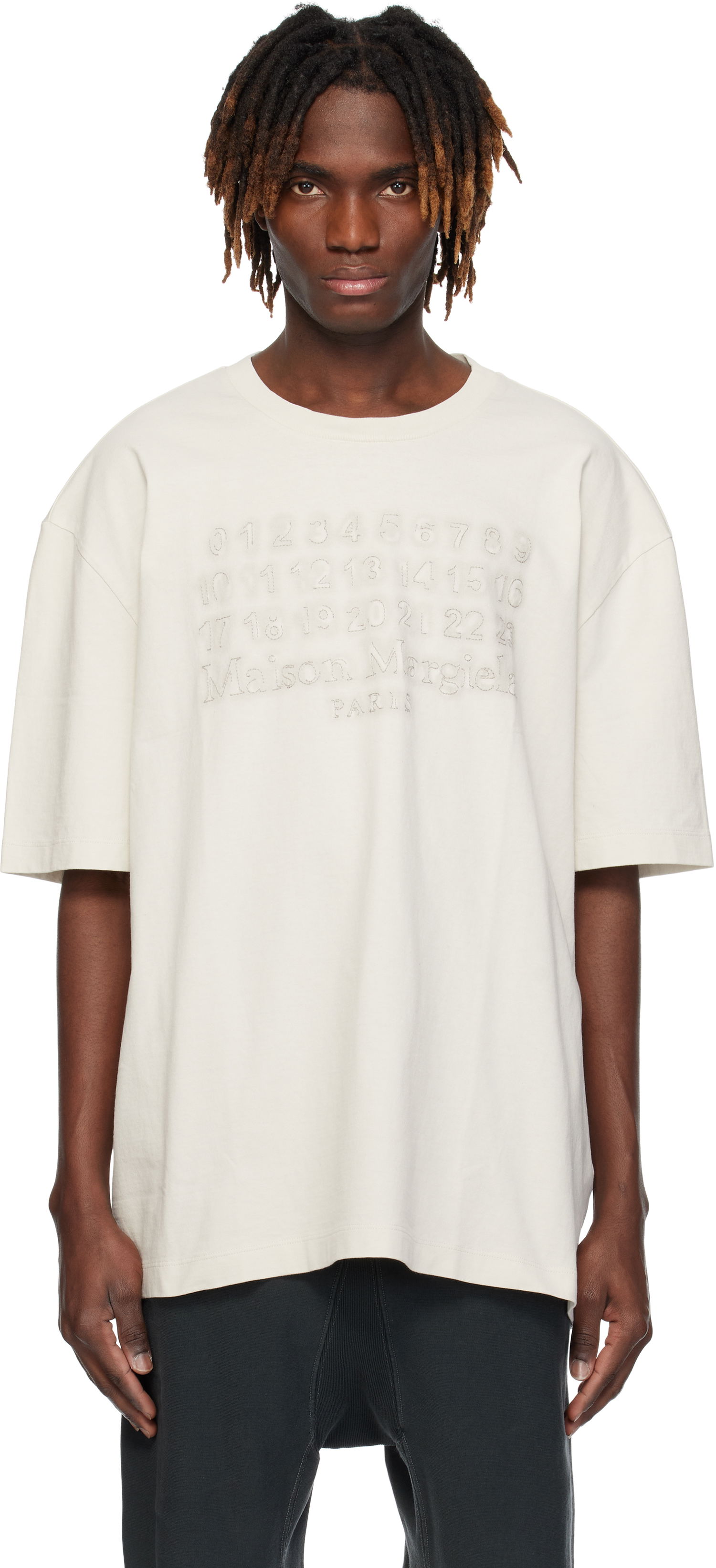 Tričko Maison Margiela Maison Margiela Embroidered Logo T-Shirt Biela | S50GC0705 S24567, 0